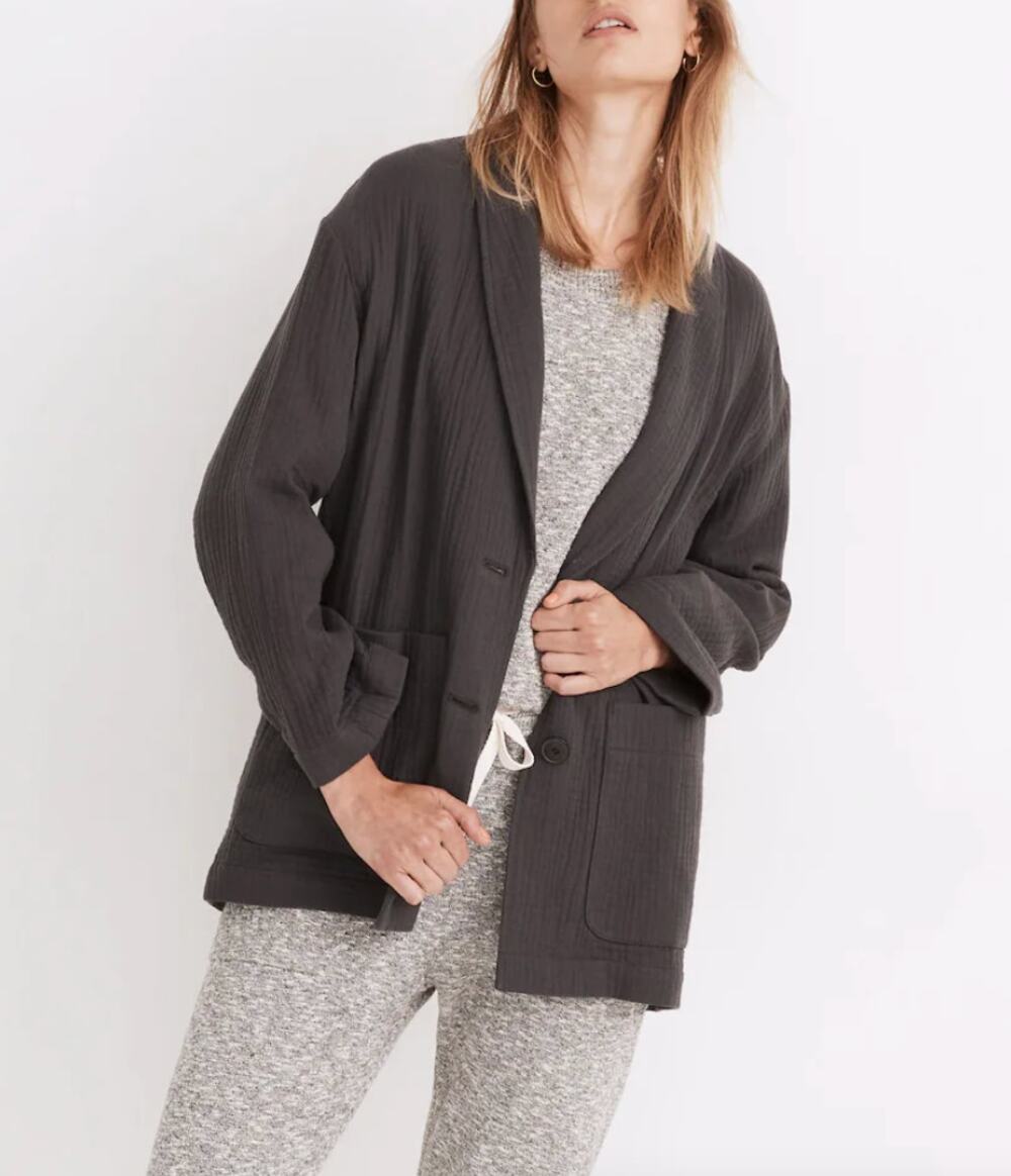 Madewell Lightspun Dorset Cotton Blazer Size L